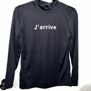 Zara Long Sleeve black J’arrive athletic shirt size XL new with tags